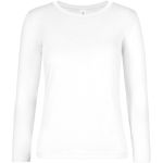 Damen-T-Shirt mit langen Ärmeln aus schwerer Baumwolle E190 LSL Damen weiß