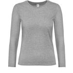 Damen-T-Shirt mit langen Ärmeln aus schwerer Baumwolle E190 LSL Women Sport Grey