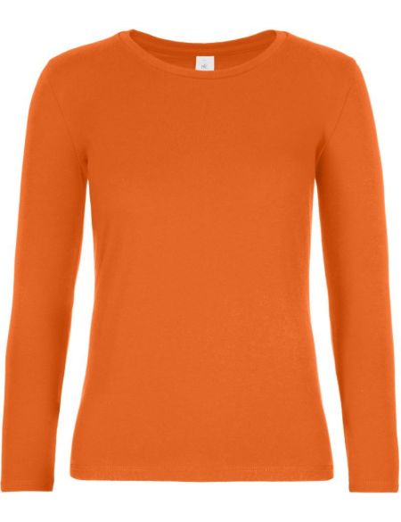 Damen-T-Shirt mit langen Ärmeln aus schwerer Baumwolle E190 LSL Women Urban Orange