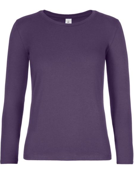Damen-T-Shirt mit langen Ärmeln aus schwerer Baumwolle E190 LSL Women Urban Purple