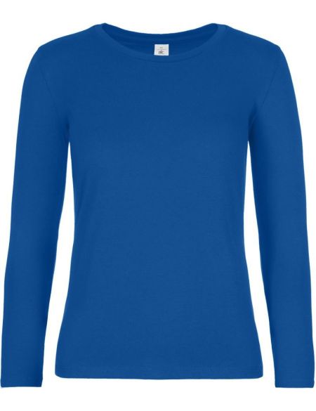 Damen-T-Shirt mit langen Ärmeln aus schwerer Baumwolle E190 LSL Damen Königsblau