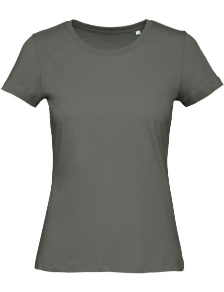 Damen-T-Shirt Medium Fit aus Bio-Baumwolle Inspire T Damen Millennial Khaki