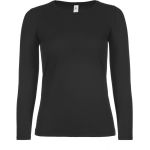 Damen-T-Shirt mit langen Ärmeln E150 LSL schwarz