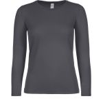 Damen-T-Shirt mit langen Ärmeln E150 LSL dunkelgrau