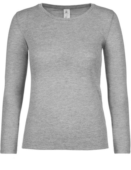 Damen-T-Shirt mit langen Ärmeln E150 LSL Sportgrau