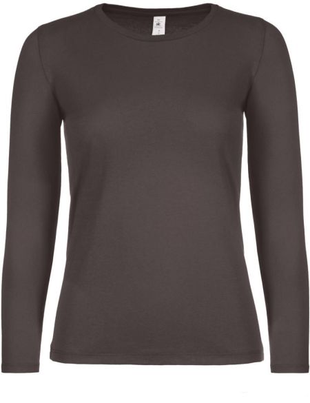 Damen T-Shirt mit langen Ärmeln E150 LSL Bär braun