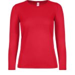 Damen-T-Shirt mit langen Ärmeln E150 LSL rot