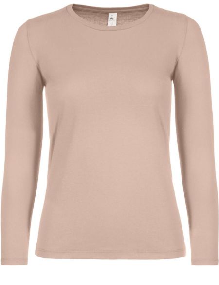 Damen-T-Shirt mit langen Ärmeln E150 LSL Millennial Pink