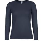 Damen-T-Shirt mit langen Ärmeln E150 LSL Marineblau