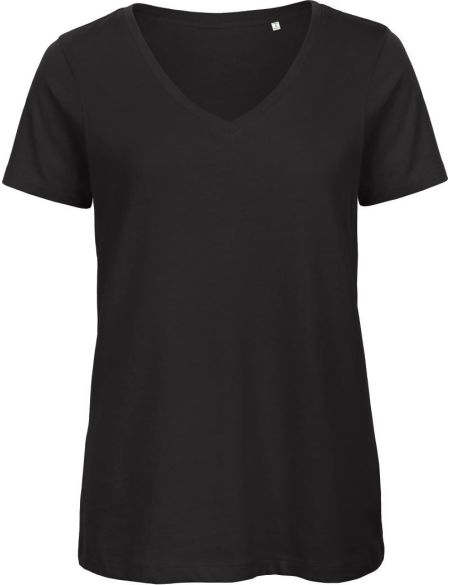 Damen-T-Shirt mit V-Ausschnitt Inspire VT Damen schwarz