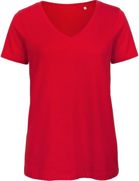 Damen-T-Shirt mit V-Ausschnitt Inspire VT Damen rot
