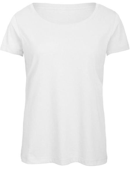 Damen T-Shirt Triblend Damen weiß