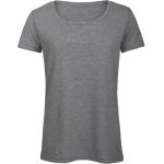 Damen T-Shirt Triblend Damen hellgrau meliert
