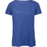 Damen T-Shirt Triblend Damen meliert königsblau