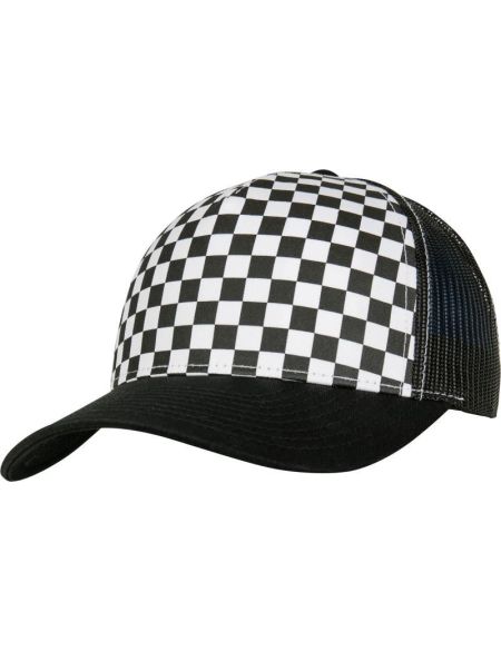 Kappe Flexfit Turcket Checkerboard Flexfit 6506CB schwarz/weiß