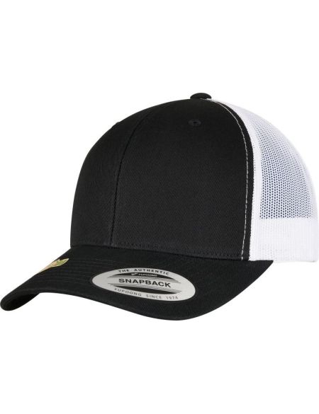 Kappe 6 Panels Trucker Recycled Flexfit 6606RT/6606TR schwarz/weiß