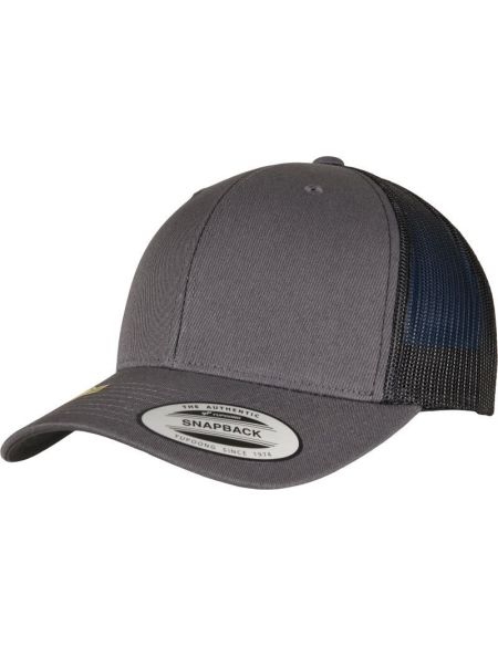 Kappe 6 Panels Trucker Recycled Flexfit 6606RT/6606TR anthrazit/schwarz