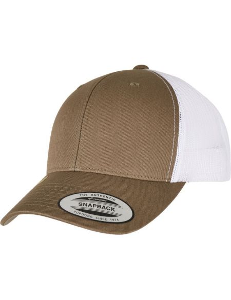 Kappe 6 Panels Trucker Recycled Flexfit 6606RT/6606TR oliv/weiß
