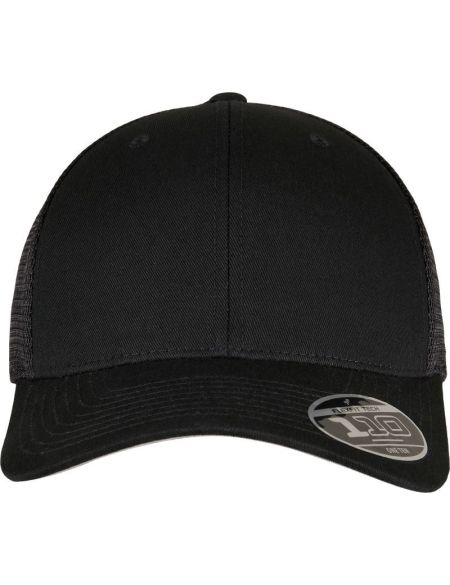 Flexfit 110M/110BM schwarze 6-Panel-Mesh-Kappe