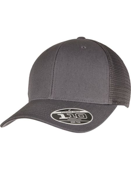 Flexfit 110M/110BM schwarze 6-Panel-Mesh-Kappe