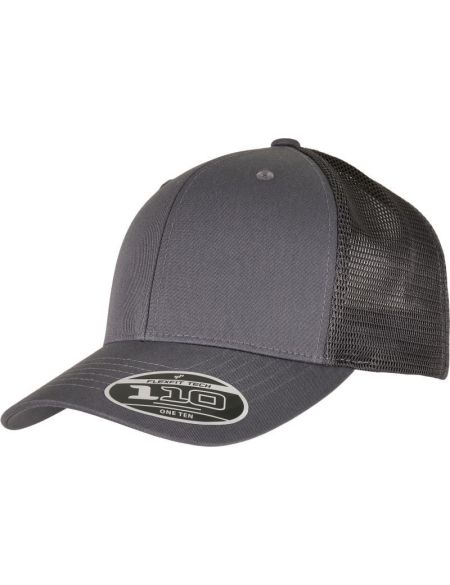 Flexfit 110M/110BM grau/melange 6-Panel-Mesh-Kappe