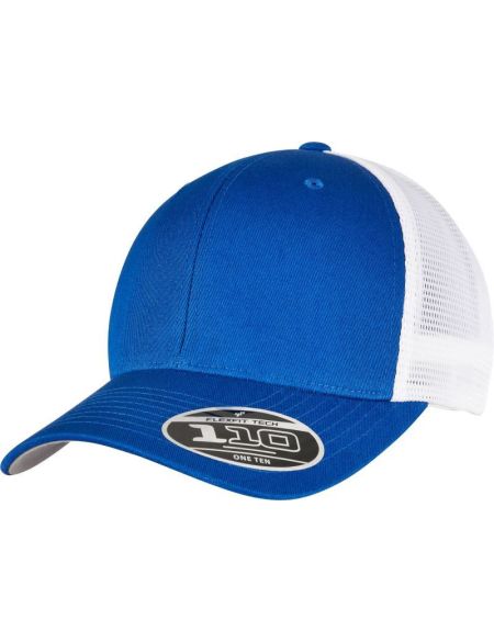 Flexfit 110M/110BM 6-Panel-Mesh-Kappe, Königsblau/Weiß