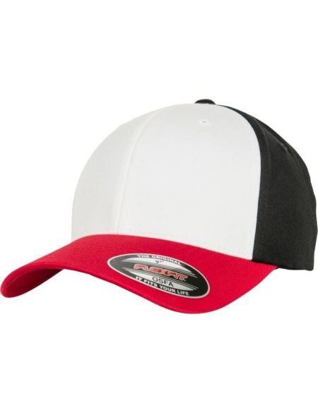 Flexfit 6-Panel-Mütze aus gekämmter Wolle 6277T/6277TT schwarz/silber