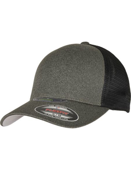 5-Panel-Kappe Trucker Unipanel Flexfit 5511UP dunkelgrau/schwarz