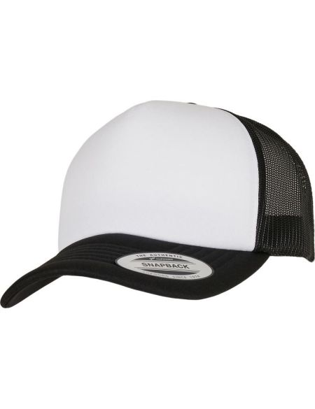 Kappe 5 Panels Schaumstoff Flexfit 6320/6320W schwarz/weiß/schwarz