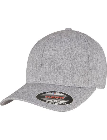 Heatherlight Flexfit 6350 dunkelgrau melange 6-Panel-Kappe