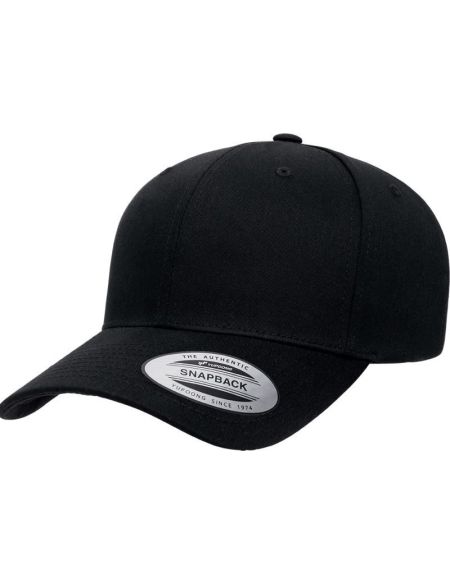 Kappe 6 Panels Snapback Retro Flexfit 6389 schwarz