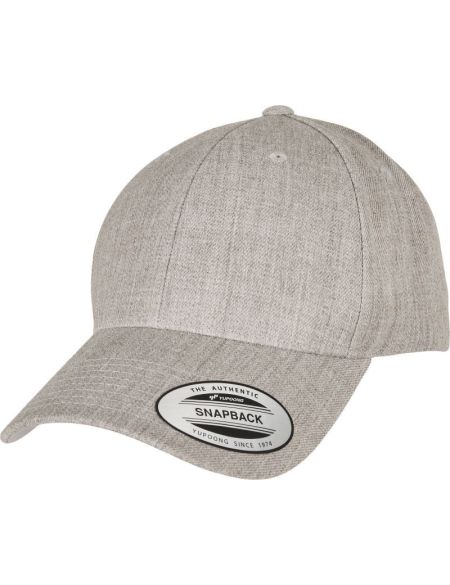 Kappe 6 Panels Snapback Flexfit 6789 grau meliert