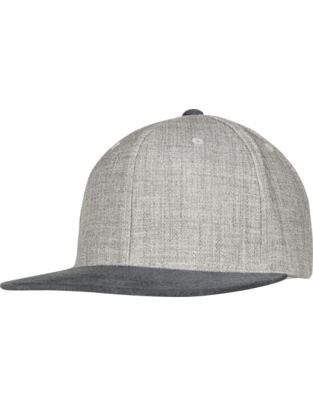 Kappe 6 Panels Snapback Melange Flexfit 6089MS/6089VM schwarz melange/schwarz
