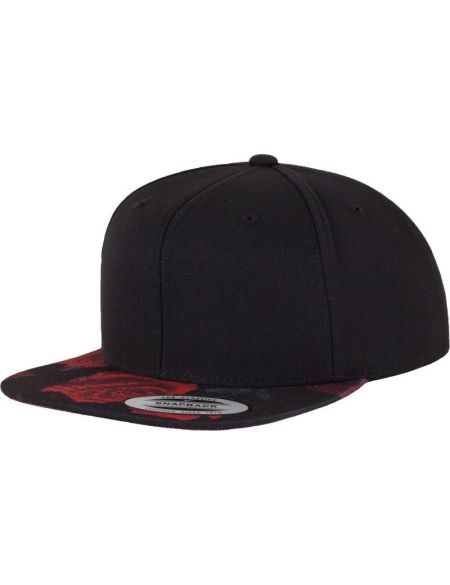 Flexfit 6-Panel-Baseballkappe 6089F/6089BD/6089CB schwarz/rot