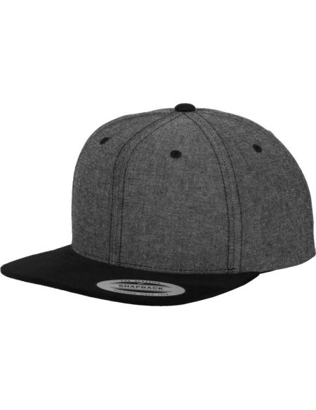 Kappe 6 Panels Snapback Wildleder Flexfit 6089SU/6089CH schwarz/schwarz