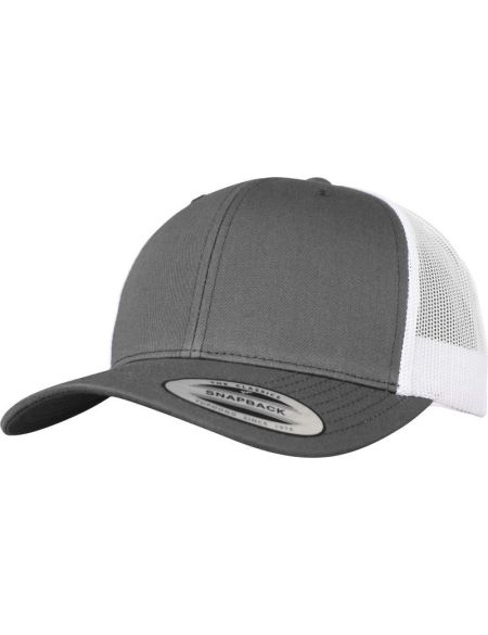 Kappe 6 Panel Vintage Trucker Flexfit 6606/6606T weiß
