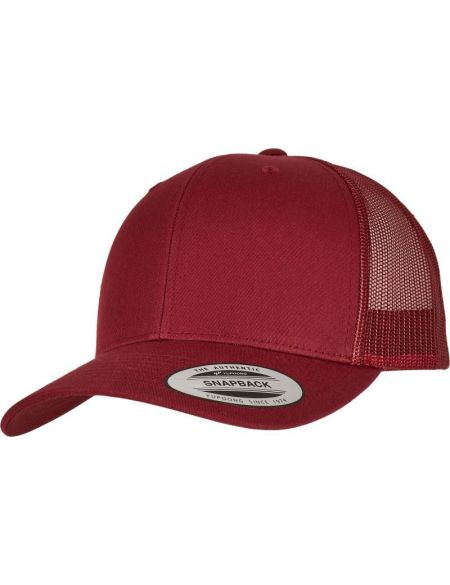6 Panel Vintage Trucker Flexfit 6606/6606T Cranberry-Kappe