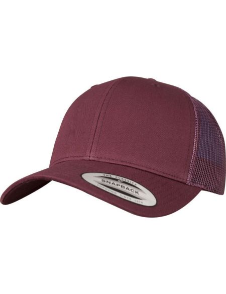 Kappe 6 Panel Vintage Trucker Flexfit 6606/6606T kastanienbraun