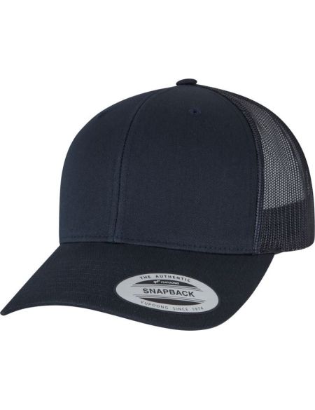 Kappe 6 Panel Vintage Trucker Flexfit 6606/6606T Dunkelmarine
