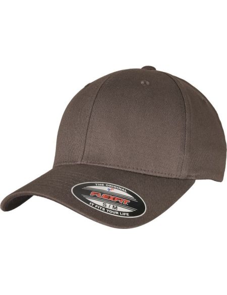 Flexfit 6-Panel-Mütze aus gekämmter Wolle 6277 dunkelgrau/dunkelgrau