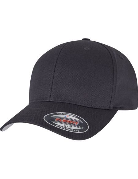 Flexfit 6-Panel-Mütze aus gekämmter Wolle 6277 anthrazit