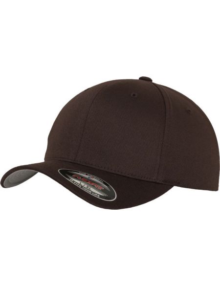 Flexfit 6-Panel-Mütze aus gekämmter Wolle 6277 braun