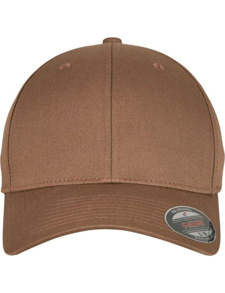 Flexfit 6-Panel-Mütze aus gekämmter Wolle 6277 Kojotenbraun