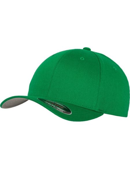 Flexfit 6-Panel-Mütze aus gekämmter Wolle 6277 Pfeffergrün