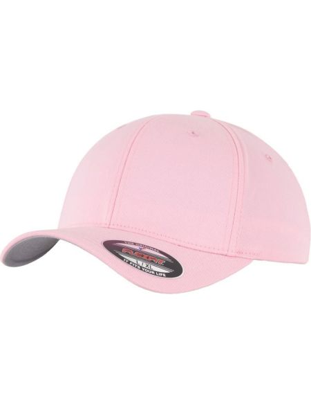 6-Panel-Mütze aus gekämmter Wolle Flexfit 6277 rosa