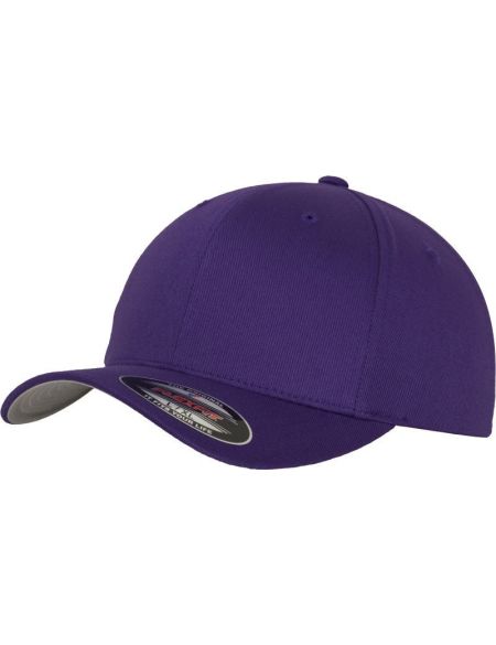 Flexfit 6-Panel-Mütze aus gekämmter Wolle 6277 lila