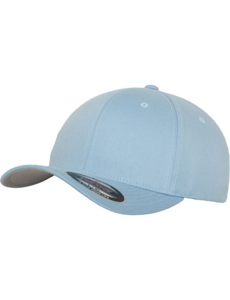 Flexfit 6-Panel-Mütze aus gekämmter Wolle 6277 Carolinablau