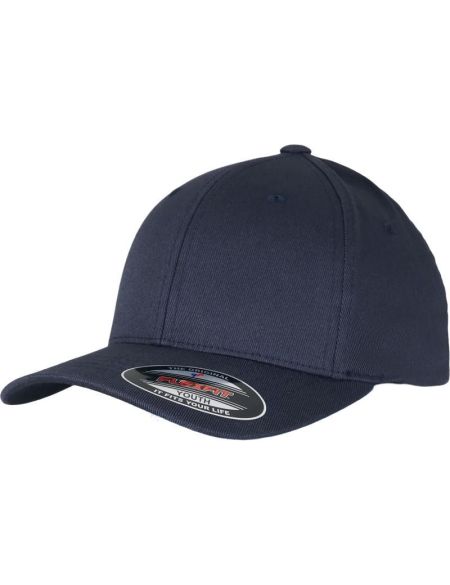 Flexfit 6-Panel-Mütze aus gekämmter Wolle 6277 Dark Navy/Dark Navy