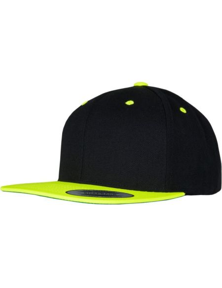 Kappe 6 Panels Snapback Flexfit 6089M schwarz/neongelb