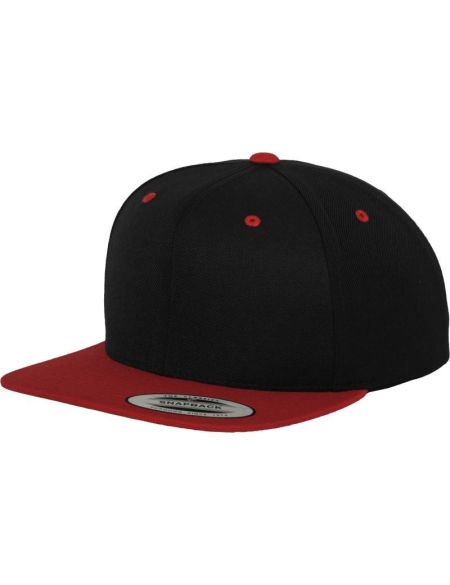 Kappe 6 Panels Snapback Flexfit 6089M schwarz/rot